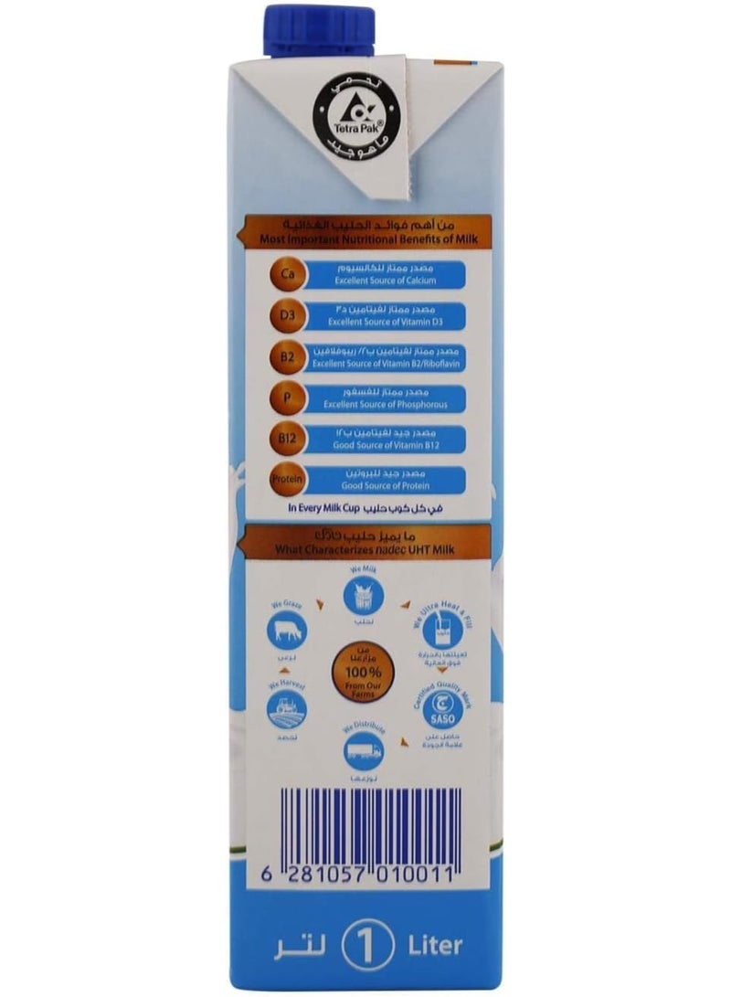 Nadec Full Fat Long Life Milk 12 x 1Liter - Image 3
